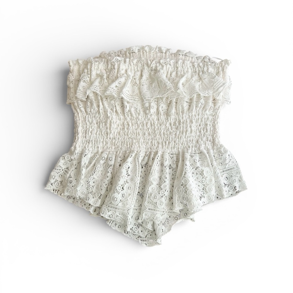 Kimchi Blue Clarabella Eyelet Lace Tube Top Small